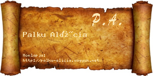 Palku Alícia névjegykártya